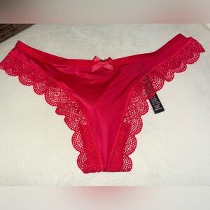 Victoria Secret Red Lace Trim Panty